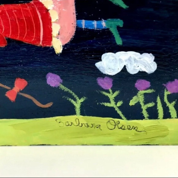 Artist Barbara Olsen Hand-painted bird house - Picture 9 of 12